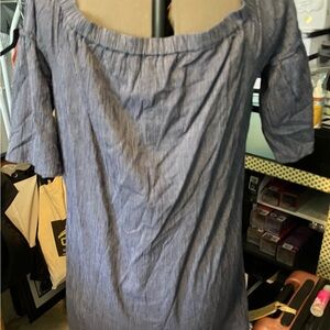 Madewell Blue and White Striped Mini Dress